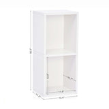 Way Basics 2 Tier Display Case Storage Cube Unit (Tool-free Assembly)