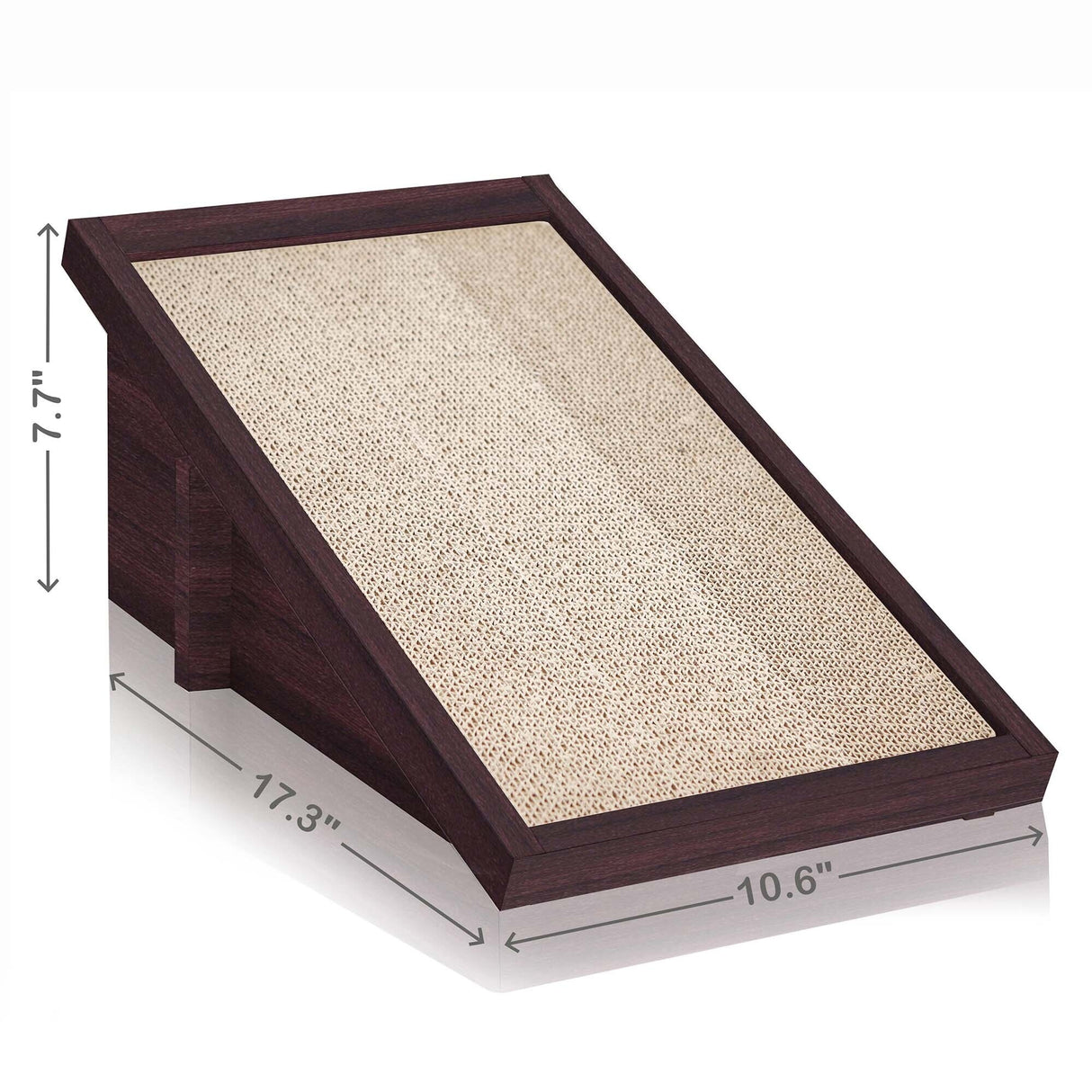 Way Basics Premium Cat Scratcher Incline Wedge Scratchy Ramp Reversible zBoard Lasts 5x Longer, Espresso