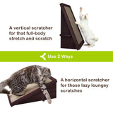 Way Basics Premium Cat Scratcher Incline Wedge Scratchy Ramp Reversible zBoard Lasts 5x Longer, Espresso