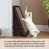 Way Basics Premium Cat Scratcher Incline Wedge Scratchy Ramp Reversible zBoard Lasts 5x Longer, Espresso