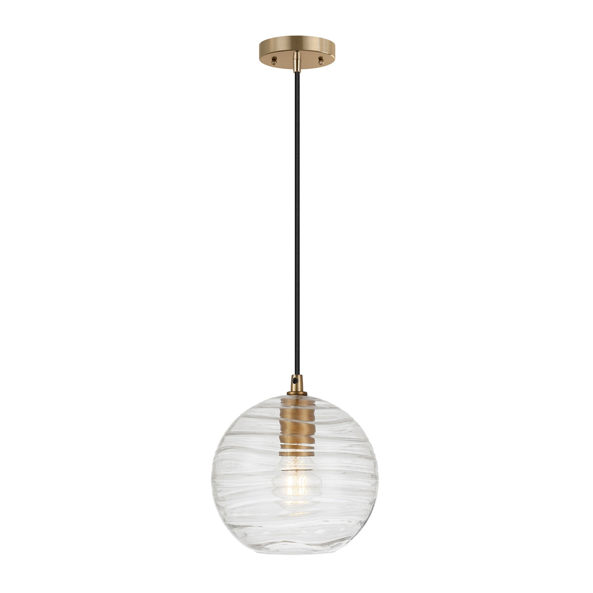Wayve Glass & Metal Spherical Pendant