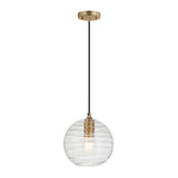 Wayve Glass & Metal Spherical Pendant