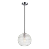 Wayve Glass & Metal Spherical Pendant