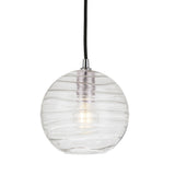 Wayve Glass & Metal Spherical Pendant
