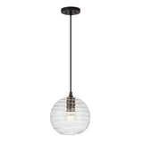 Wayve Glass & Metal Spherical Pendant
