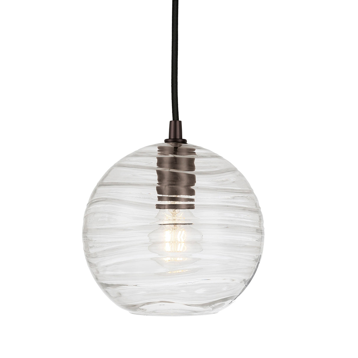 Wayve Glass & Metal Spherical Pendant