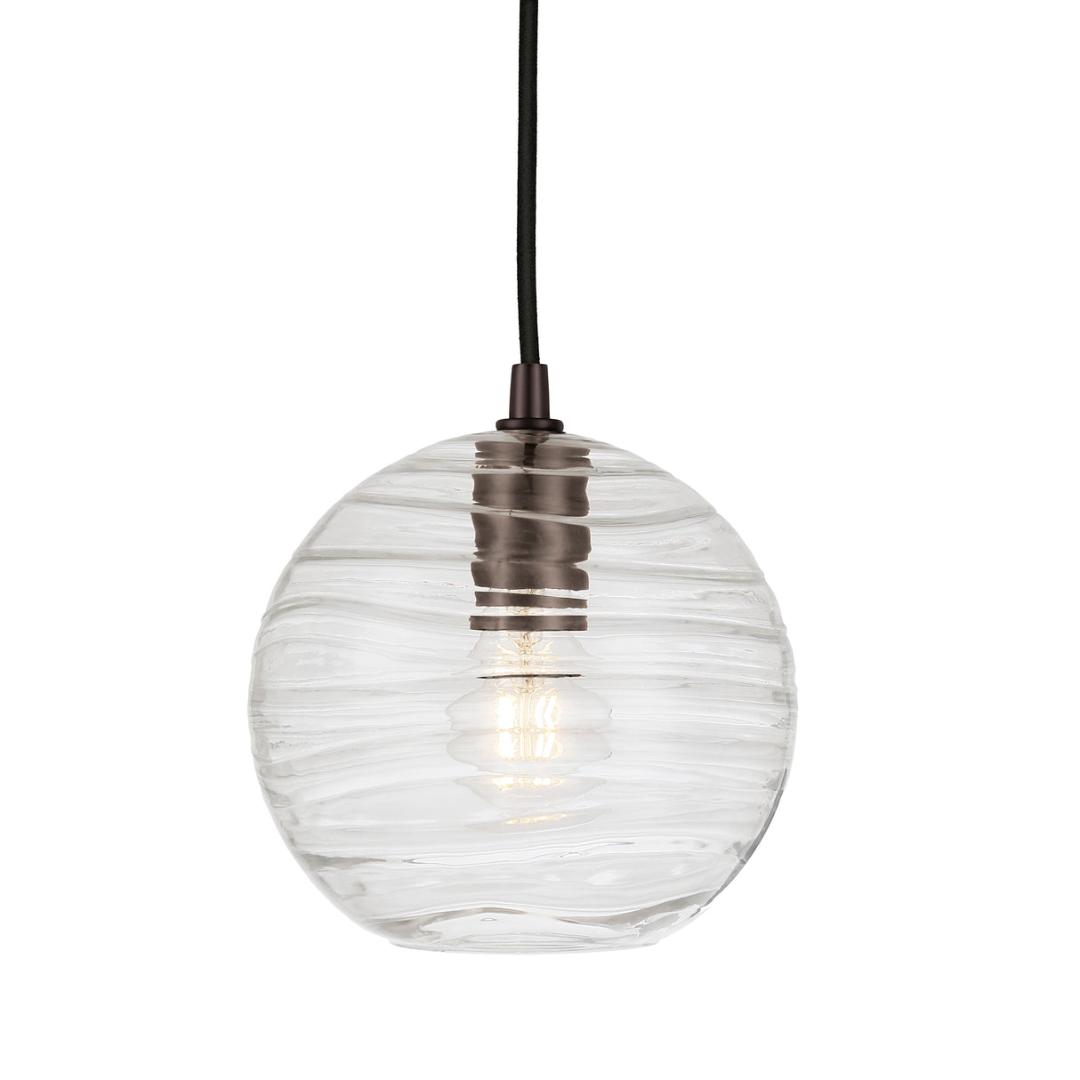 Wayve Glass & Metal Spherical Pendant