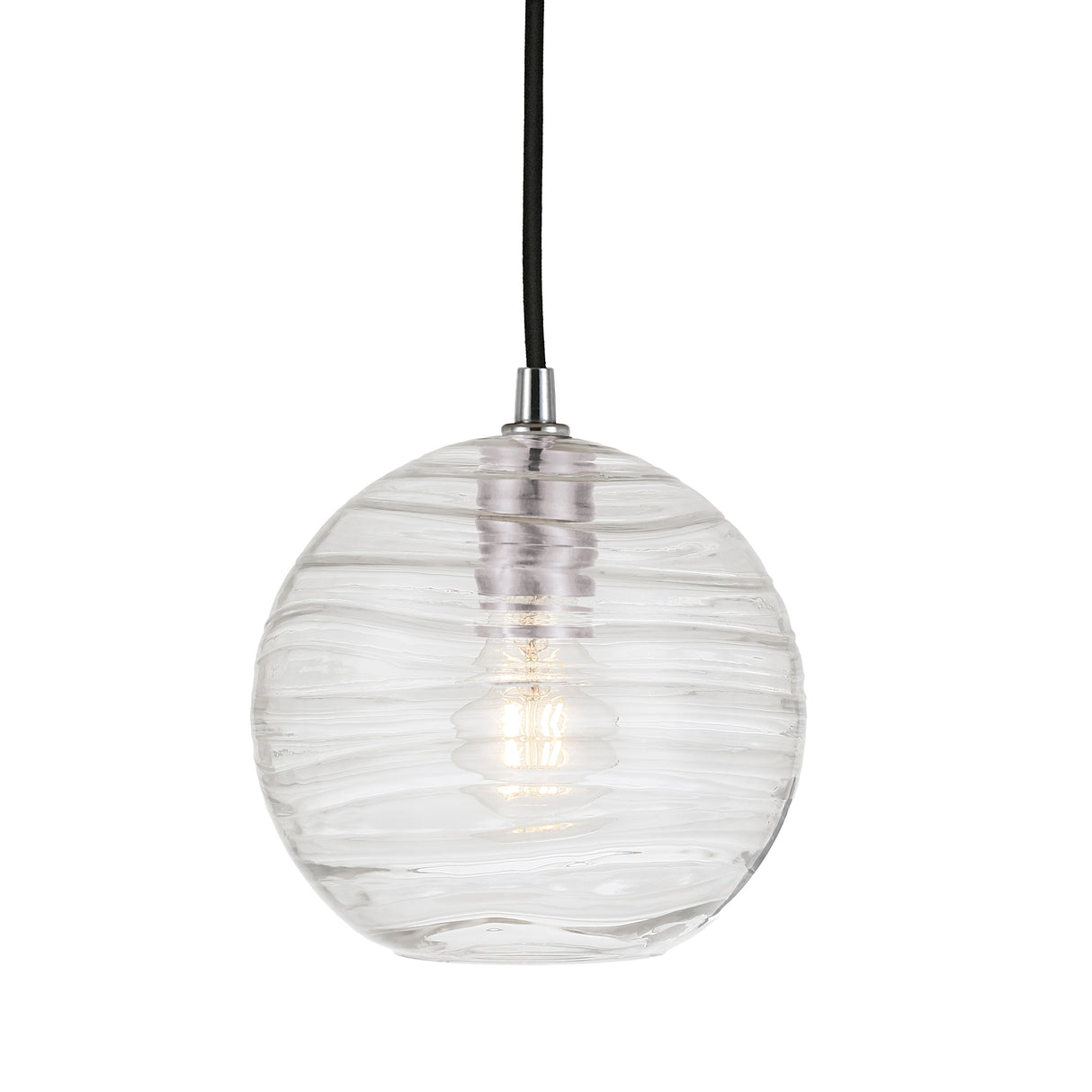 Wayve Glass & Metal Spherical Pendant