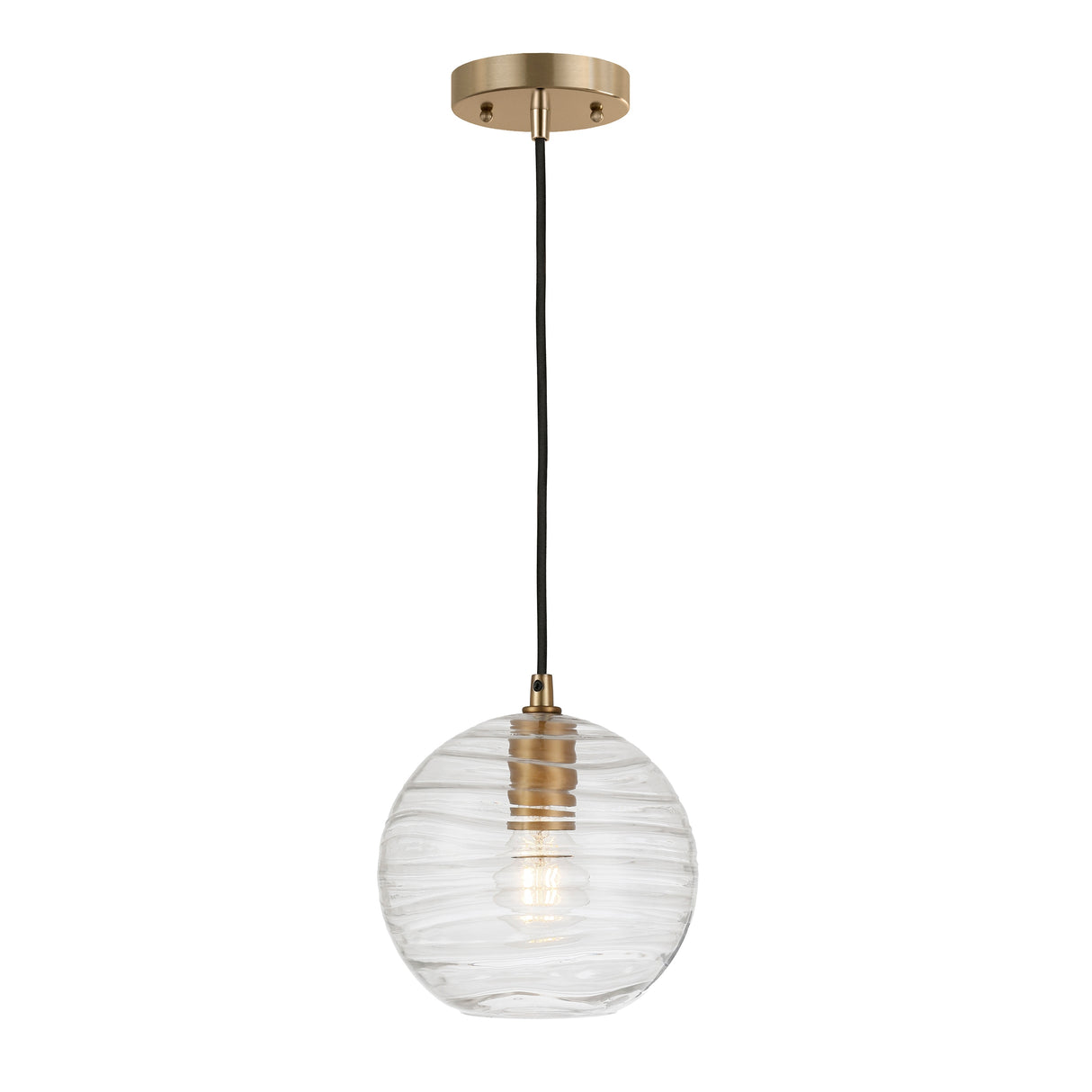 Wayve Glass & Metal Spherical Pendant