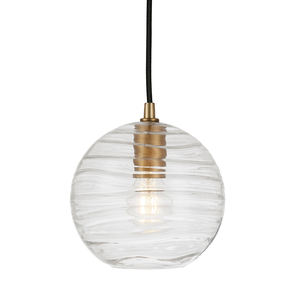 Wayve Glass & Metal Spherical Pendant