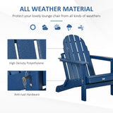 Weather Resistant Faux Wood Patio Adirondack Chairs