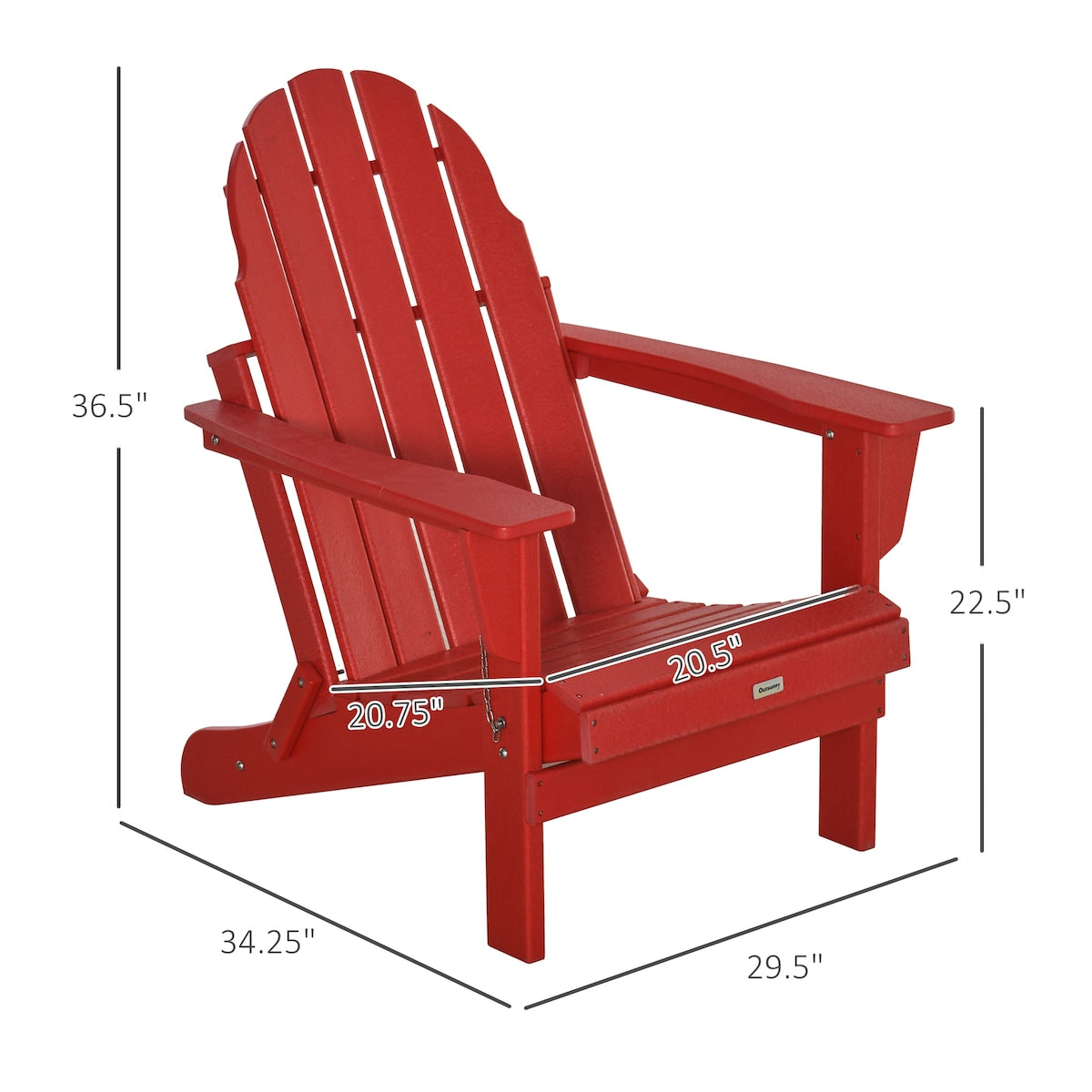 Weather Resistant Faux Wood Patio Adirondack Chairs