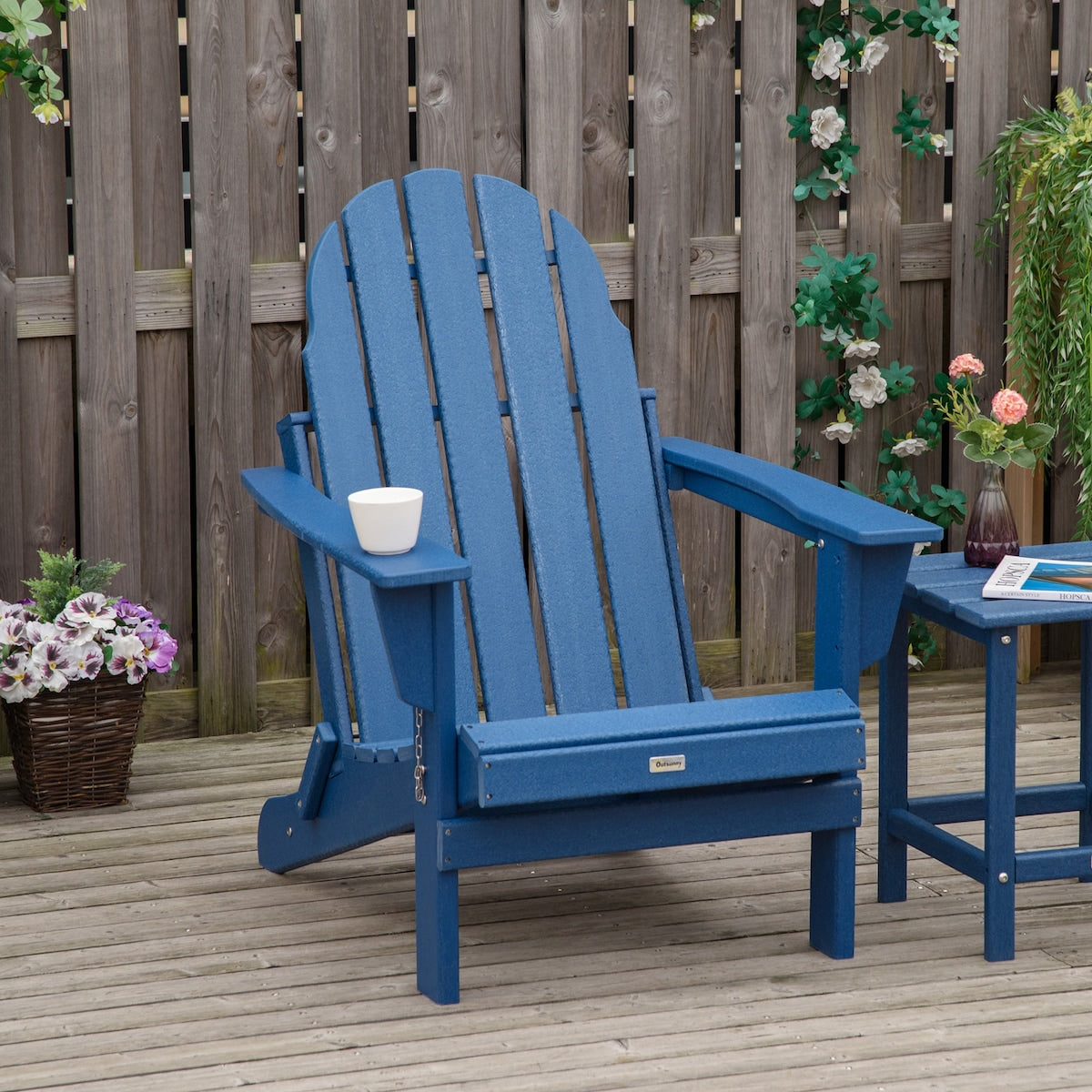 Weather Resistant Faux Wood Patio Adirondack Chairs