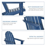 Weather Resistant Faux Wood Patio Adirondack Chairs