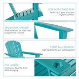 Weather Resistant Faux Wood Patio Adirondack Chairs