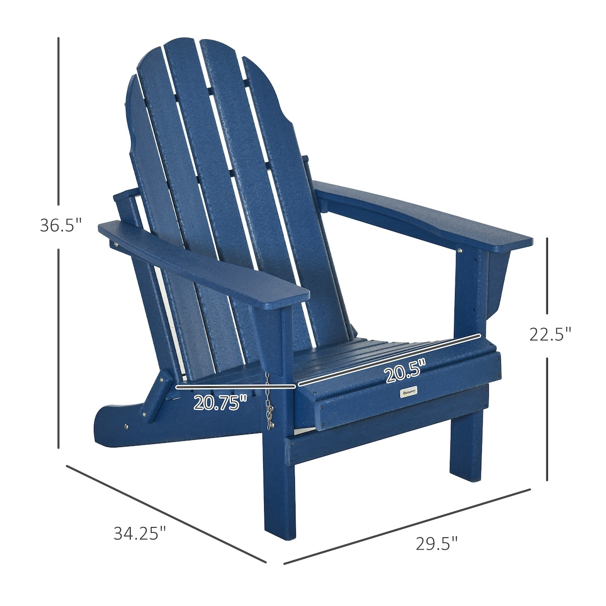 Weather Resistant Faux Wood Patio Adirondack Chairs