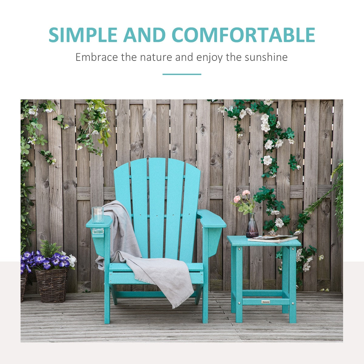 Weather Resistant Faux Wood Patio Adirondack Chairs