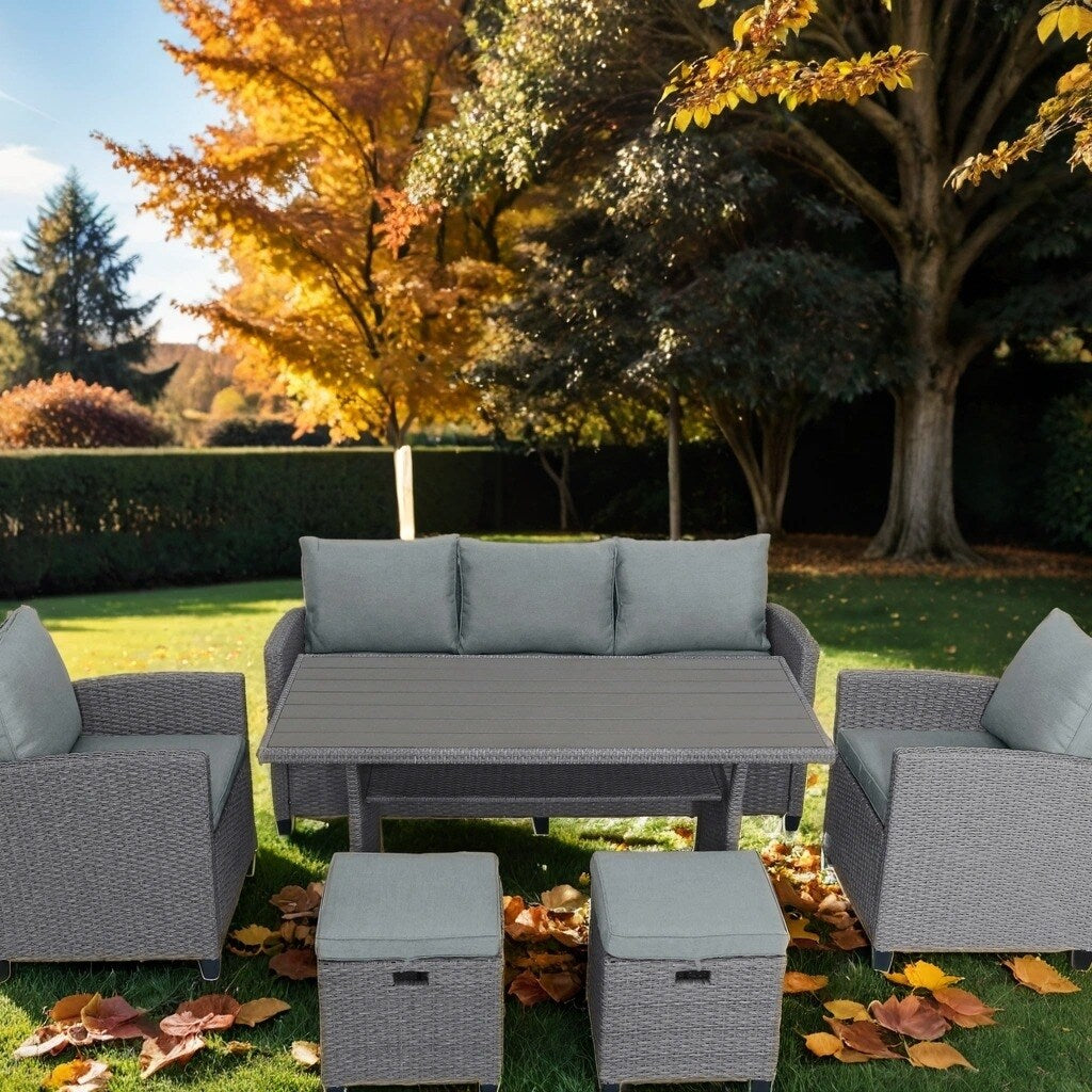 Weather Resistant Pe Rattan Patio Furniture Set