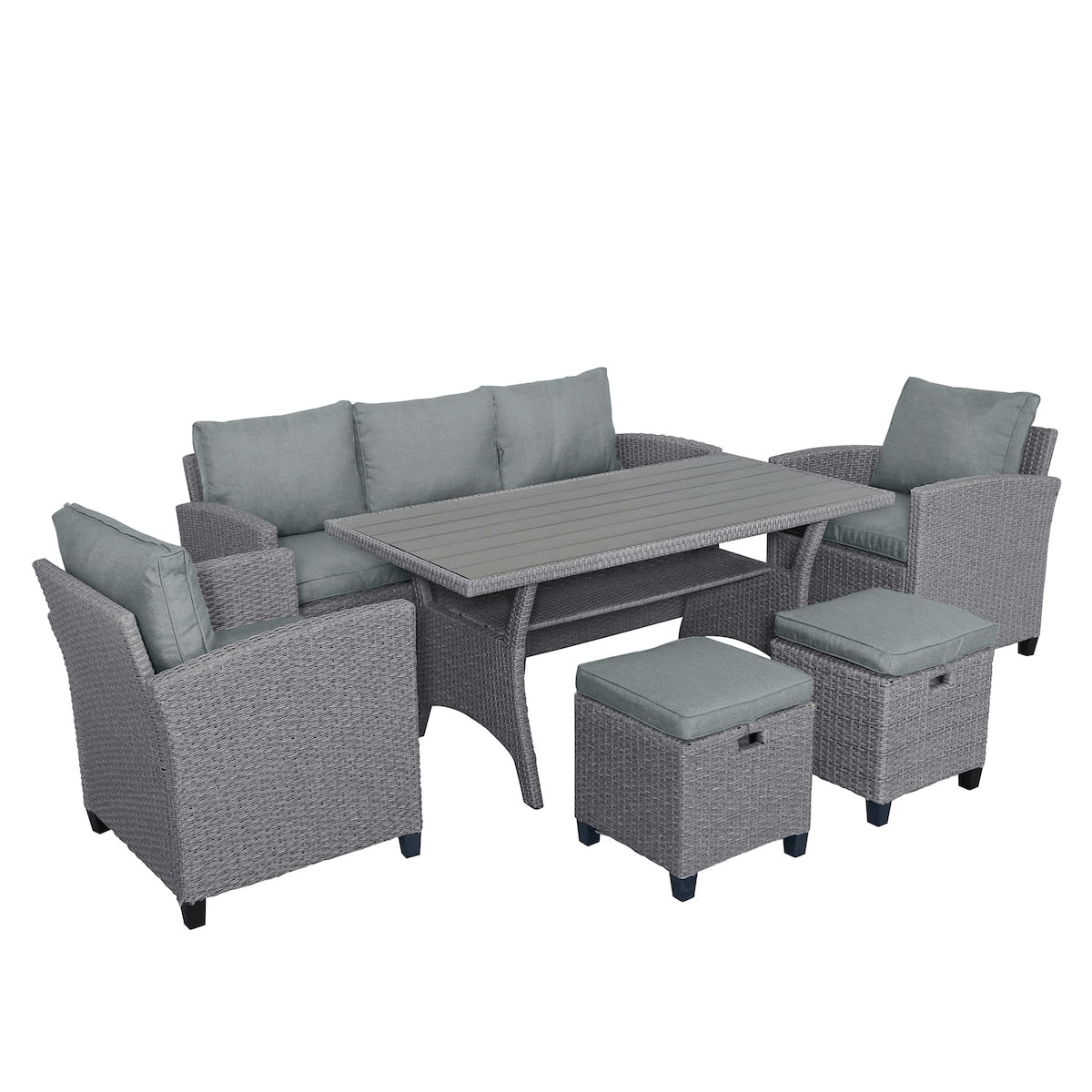 Weather Resistant Pe Rattan Patio Furniture Set