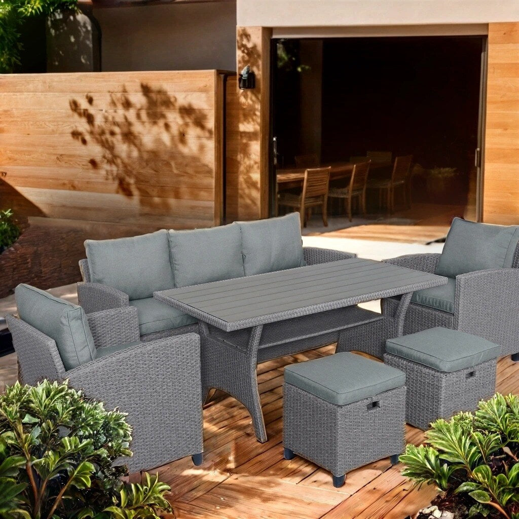 Weather Resistant Pe Rattan Patio Furniture Set