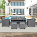 Weather Resistant Pe Rattan Patio Furniture Set