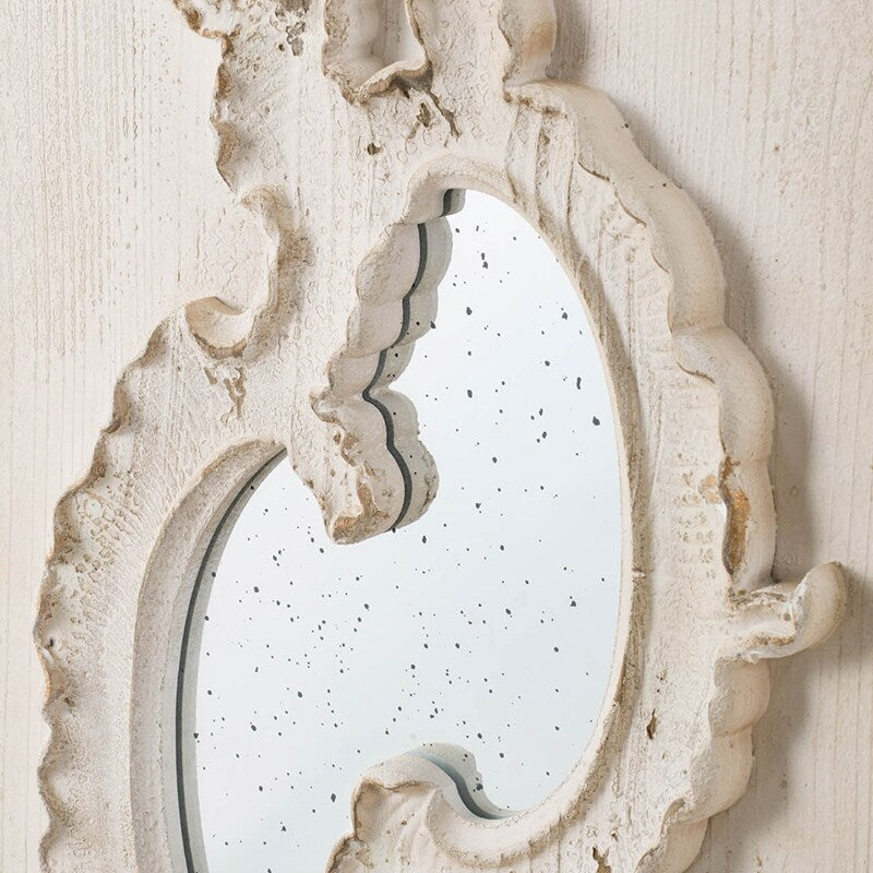 Weathered Grey 56-inch Scrollwork Wall Mirror