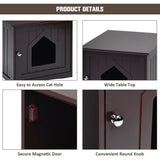 Weatherproof Multi-function Pet Cat House Indoor Outdoor Sidetable