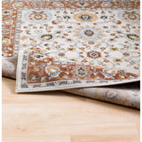 Weddall Vintage Damask Burnt Orange Area Rug (7'10 x 10'3) - 7'10" x 10'3"