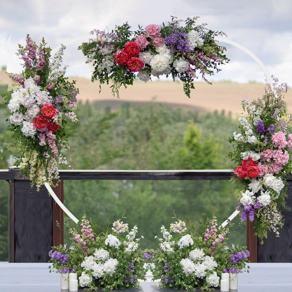 Wedding Backdrop Stand Heart Shape Metal Balloon Arch Party