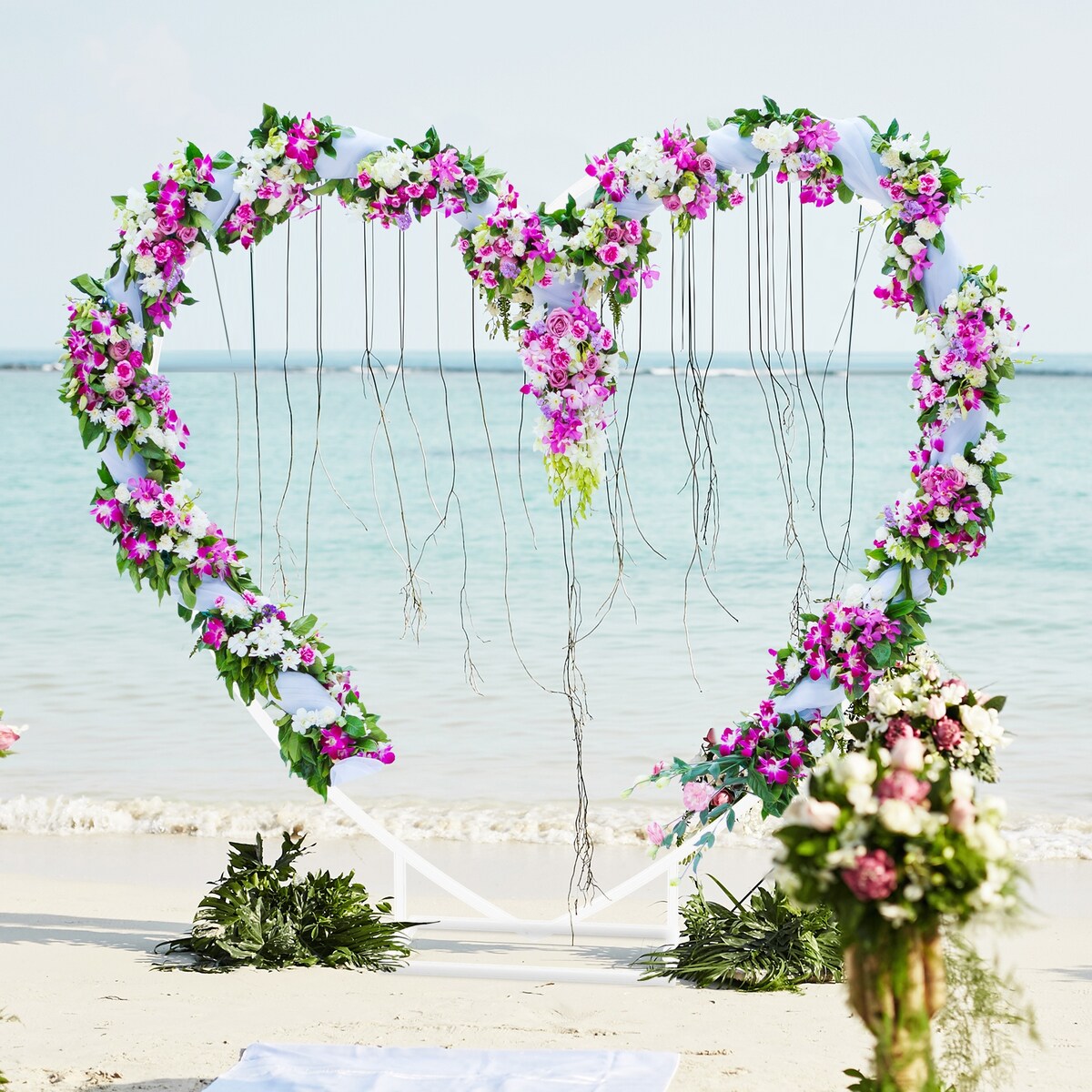 Wedding Backdrop Stand Heart Shape Metal Balloon Arch Party