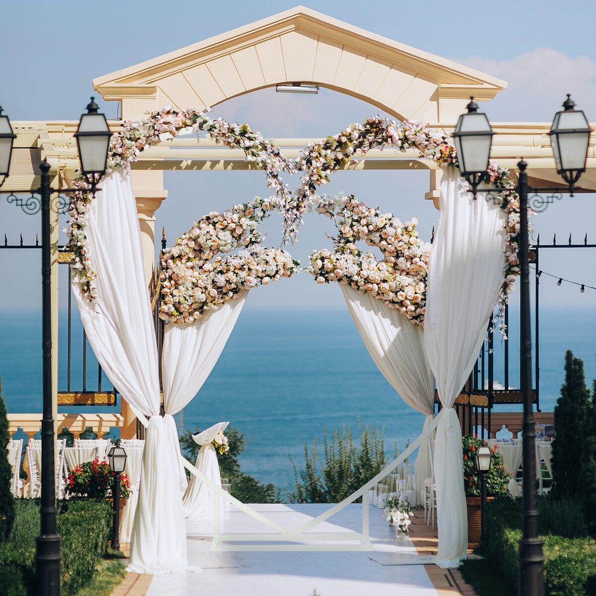 Wedding Backdrop Stand Heart Shape Metal Balloon Arch Party