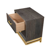 Wedro 4 Piece Dark Brown Rustic Panel Bedroom Set