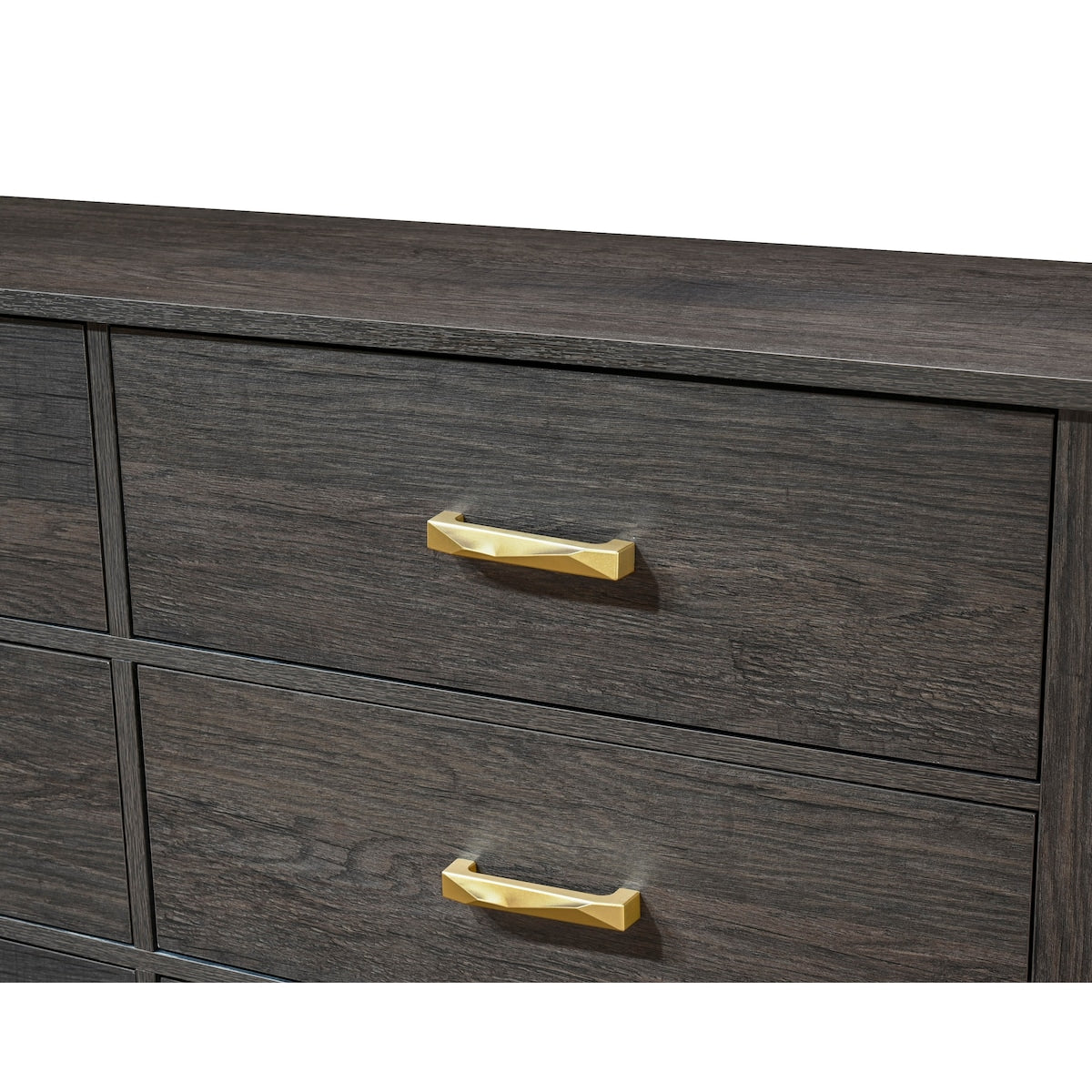 Wedro 4 Piece Dark Brown Rustic Panel Bedroom Set