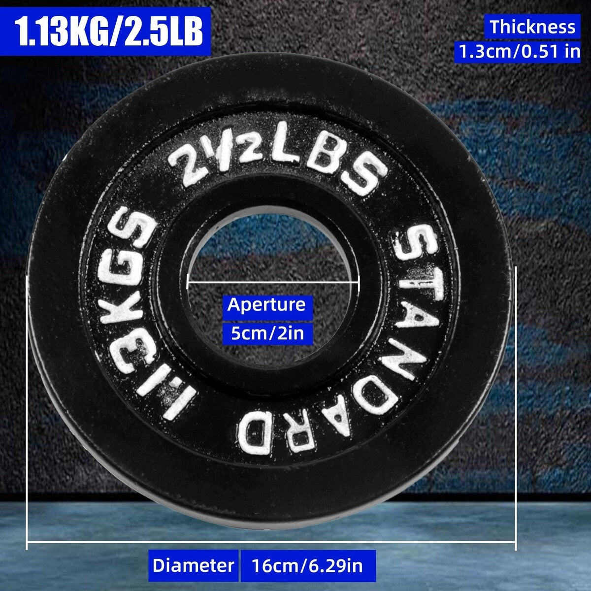 Weight Plates 2-Inch 2.5 LB Pair,Olympic Weightlifting Plates