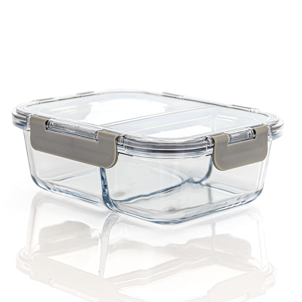 Weight Watchers 2 Section Glass Portion Control Lunch Container - Clear