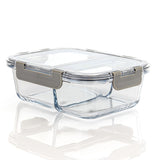 Weight Watchers 2 Section Glass Portion Control Lunch Container - Clear