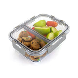 Weight Watchers 2 Section Glass Portion Control Lunch Container - Clear