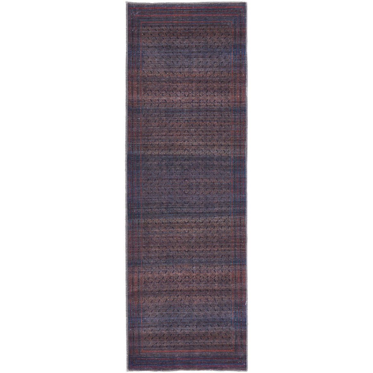 Welch Oriental Charcoal Gray/Pink Area Rug