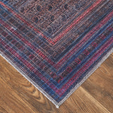 Welch Oriental Charcoal Gray/Pink Area Rug