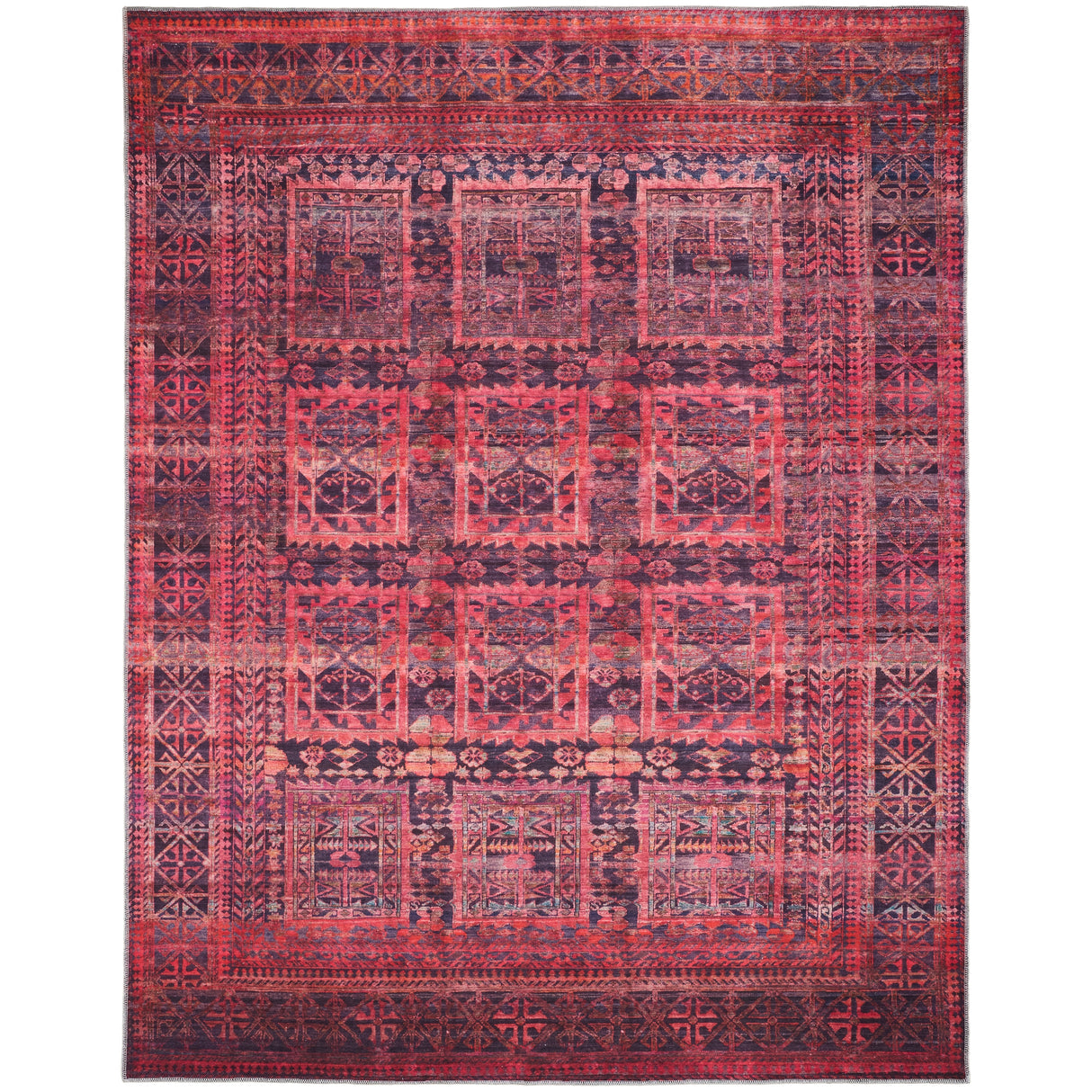 Welch Oriental Pink/Blue Area Rug