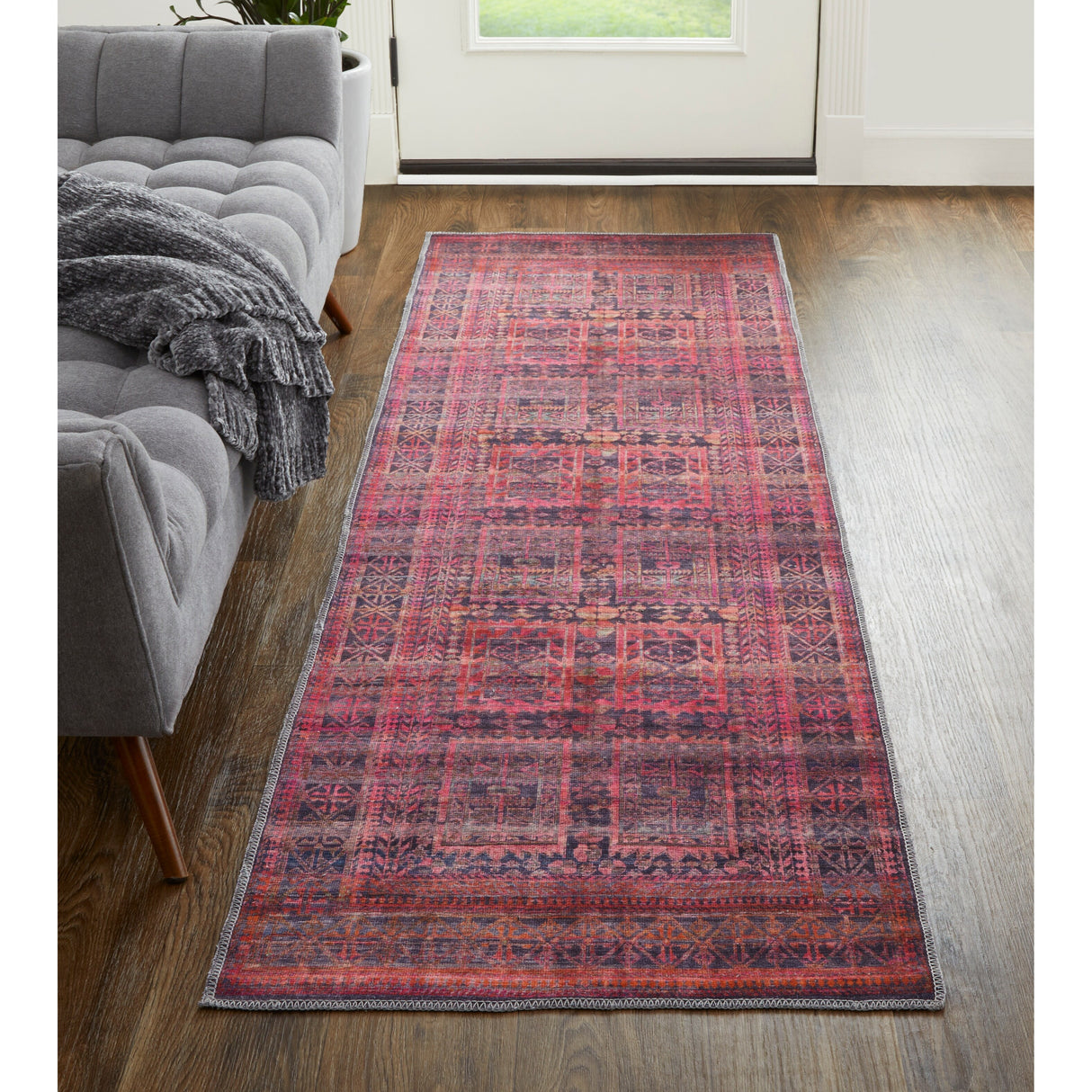Welch Oriental Pink/Blue Area Rug