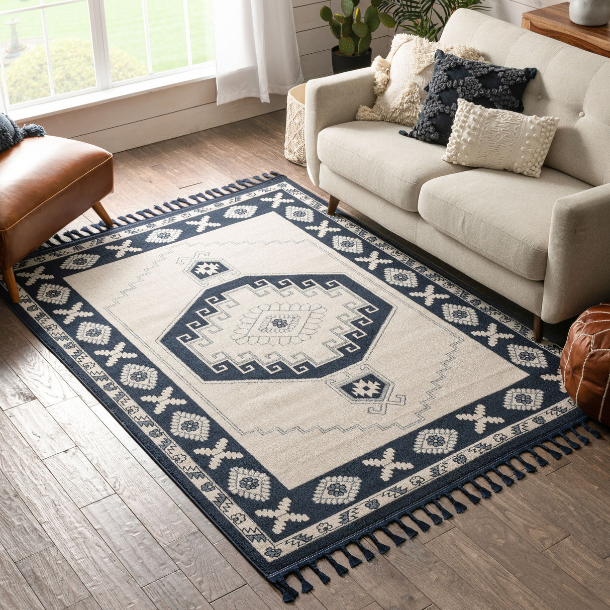 Well Woven Loop De Loop Kaya Tribal Geometric Area Rug