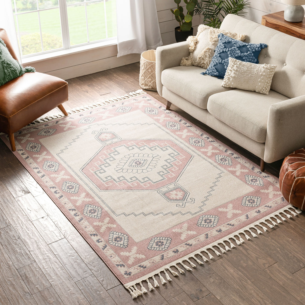 Well Woven Loop De Loop Kaya Tribal Geometric Area Rug