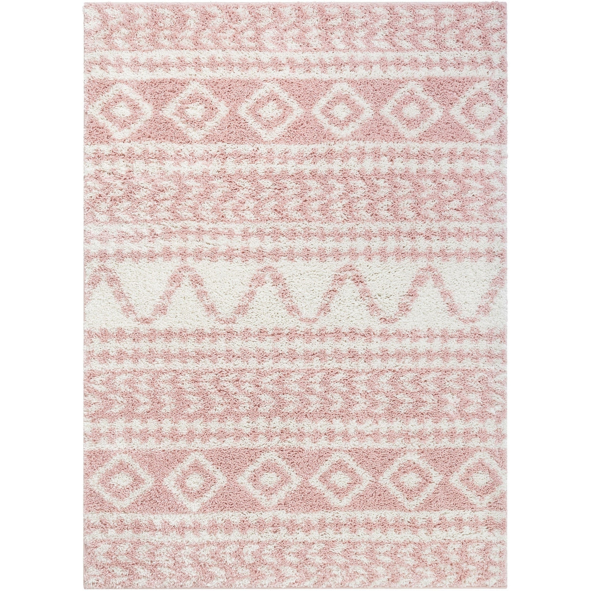 Well Woven Madison Shag Cossima Moroccan Tribal Shag Area Rug