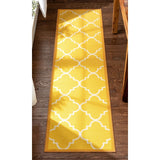 Well Woven Modern Bold Lattice Non-Skid Backing Runner Rug - 2' x 7'