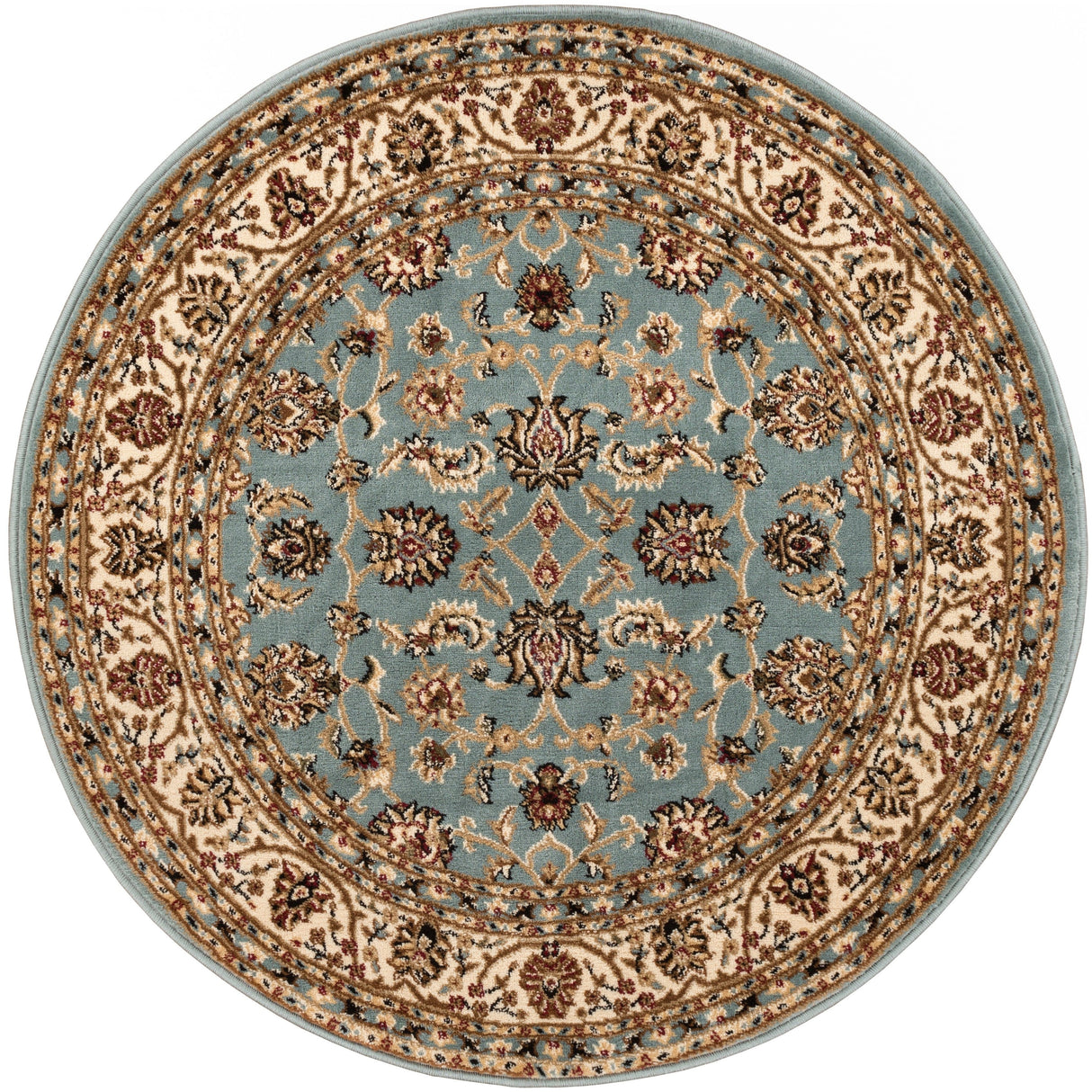 Well Woven Oriental Traditional Round Area Rug