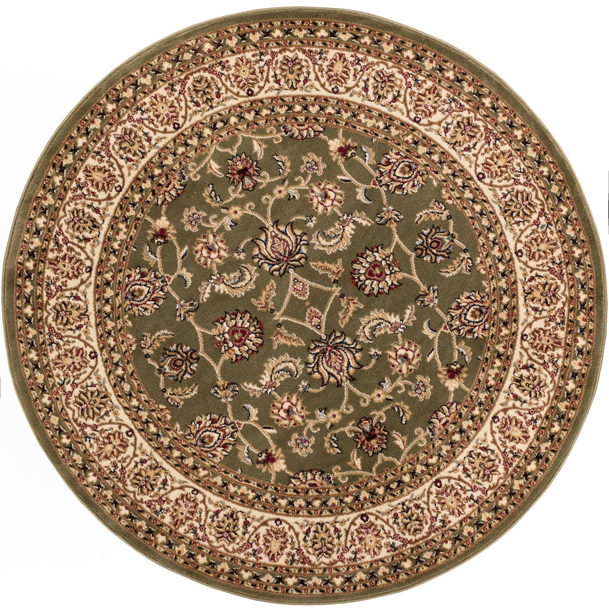 Well Woven Oriental Traditional Round Area Rug