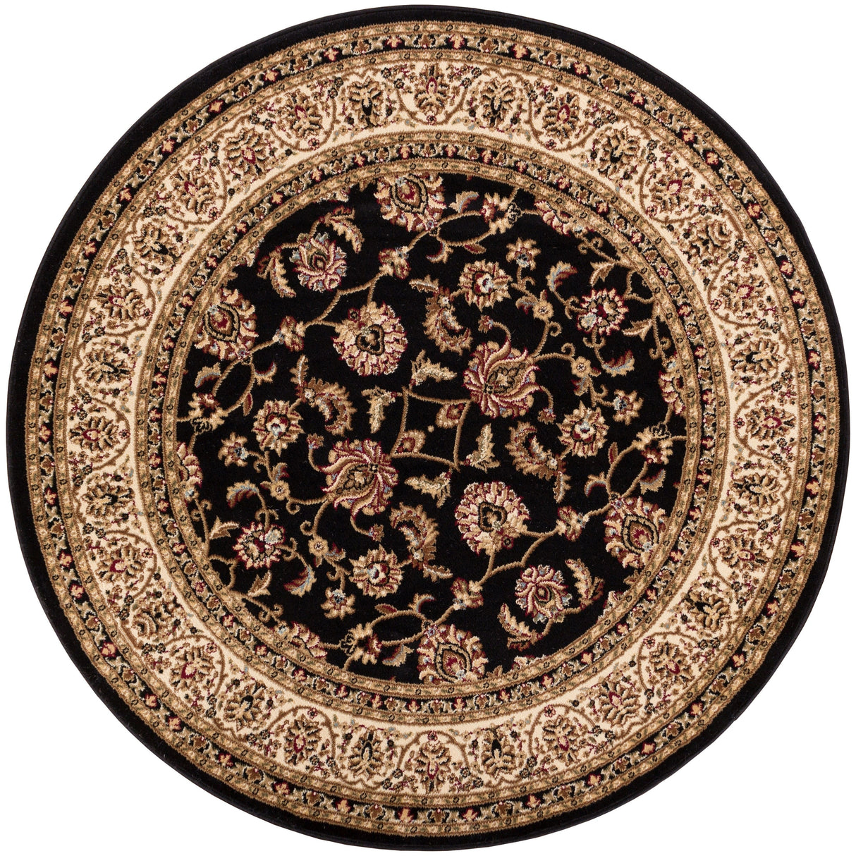 Well Woven Oriental Traditional Round Area Rug