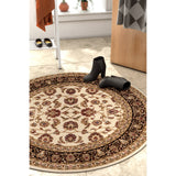 Well Woven Oriental Traditional Round Area Rug