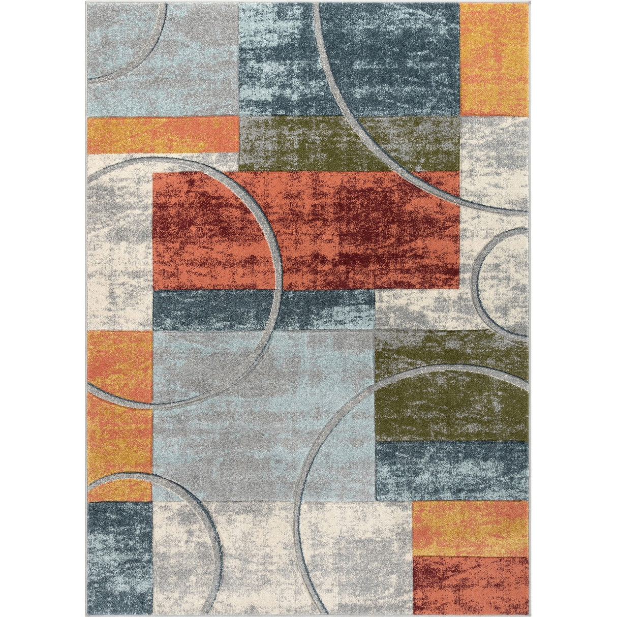Well Woven Ruby Jive Modern Abstract Geometric Area Rug